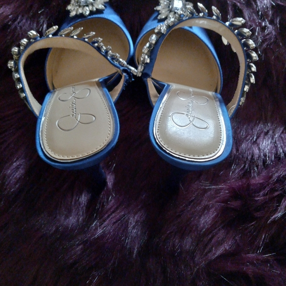 Satin Blue shoes - Picture 2 of 5